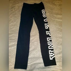 PINK yoga pants black and white